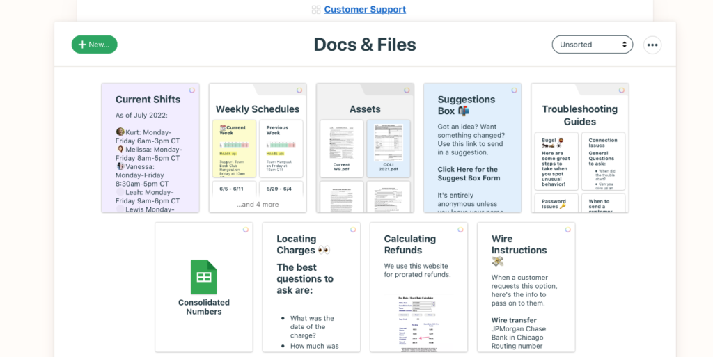 Basecamp Docs Features