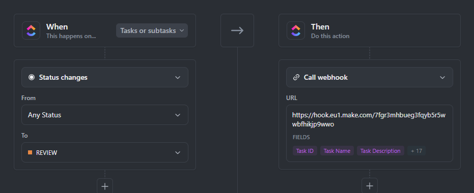 clickup Webhook ID