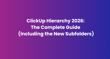 ClickUp Hierarchy 2026 The Complete Guide (Including the New Subfolders)_